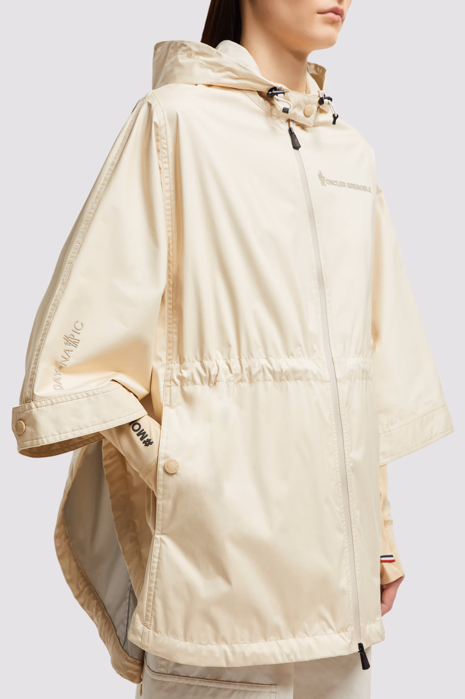 Vorassy Packable Hooded Cape Women Ochre Yellow Moncler 7